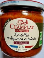 Lentilles et légumes cuisinés a l'indienne