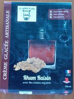 Crème glacée artisanale rhum raisin