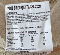 Tarte brioché fraise