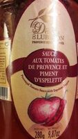 Sauce aux tomates de provence et piment d'espelete