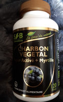 Charbon Végétal Super Activé + Myrtille - 120 Gelules - SFB