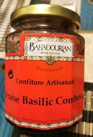 Confiture artisanale Fraise Basilic Combava