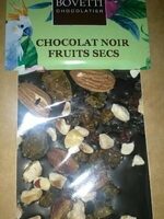 Chocolat noir fruits secs