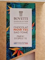 Chocolat noir Sao tomé piment d'espelette