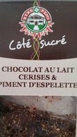 Chocolat au lait cerises & piment d'espelette