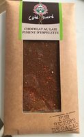 Chocolat au lait piment d'espelette