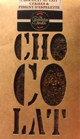 Chocolat au lait cerises et piment d'espelette