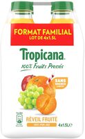Tropicana reveil fruite pet format familial lot de 4x1,5l