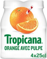 Tropicana Orange avec pulpe 4 x 25 cl