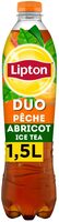 Lipton Ice Tea duo saveur pêche abricot 1,5 L