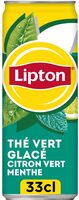 Lipton Thé vert glacé saveur citron vert menthe 33 cl
