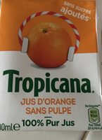 Jus d'orange sans pulpe
