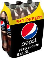 Pepsi Zéro sucres 5 x 1,5 L + 1 offerte