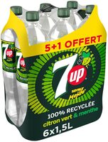 7UP saveur mojito citron vert & menthe 5 x 1,5 L + 1 offerte