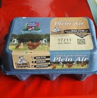 Oeufs de poules élevées en pleine air