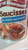 Saucisses de volaille aux lentilles
