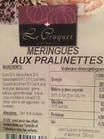 Meringues au pralinettes