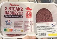 2 steaks hachés pur bœuf façon bouchère 15% MG