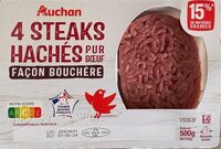 4 Steaks hachés Pur boeuf Façon Bouchère 15%