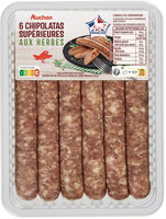 Chipolatas supérieures aux herbes - Auchan - Auchan