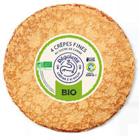 Crêpes fines bio au sucre de canne