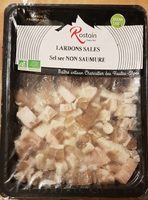 Lardons salés sel sec Non saumuré