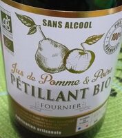 Jus de pomme et poire pétillant bio
