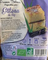 Préparation pour Gâteau de Riz Bio