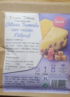 Gâteau Semoule aux Raisins Naturel