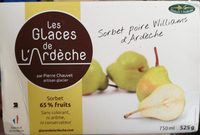 Sorbet poire Williams d'Ardèche