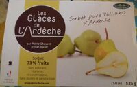 Sorbet poire Williams d'Ardèche