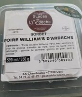 Sorbet poire Williams d'Ardèche