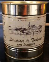 Saucisses de Toulouse aux lentilles