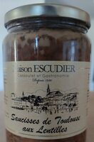Saucisses de Toulouse aux lentilles