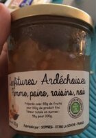 Confiture ardechoises pomme poire raisin noix