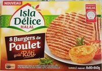 8 Burgers de Poulet goût Rôti