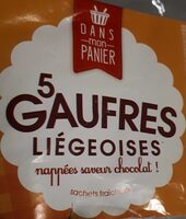 Gaufres liégeoises nappées saveur chocolat