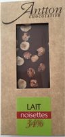 Tablette chocolat lait noisettes