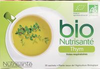 Nutrisante Infusion Bio Thym Voies Respiratoires 20 Sachets (herb Teas And Teas)