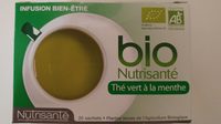 Bio Nutrisanté Thé Vert à La Menthe 20 Sachets