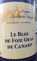 Le bloc de foie gras de canard