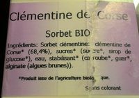 Sorbet clémentine de Corse