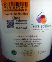 Glace verveine feuilles