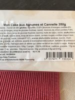 Mon Cake aux Agrumes et Cannelle