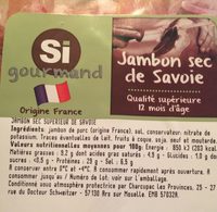 Jambon sec de Savoie - qualité supérieure 12 mois d'âge