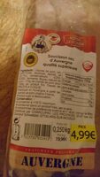 Saucisson sec d'Auvergne qualité supérieure