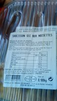 Saucisson sec aux noisettes