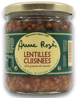 Lentilles cuisinées à la graisse de canard