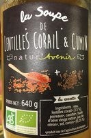 Soupe lentilles corail cumin