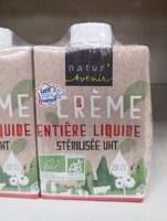 Crème entière liquide